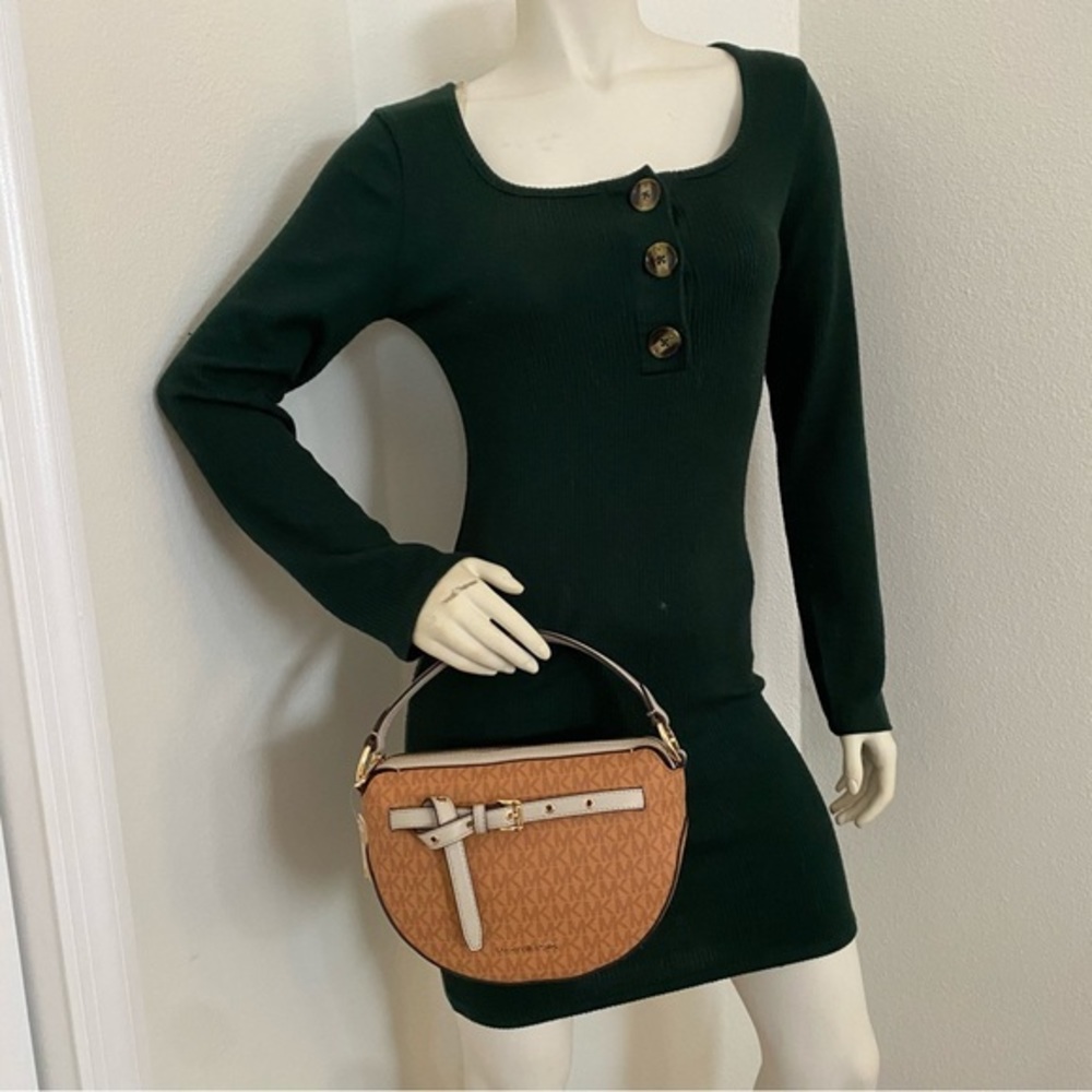 New Michael Kors Emilia Medium Logo Shoulder Bag - Picture 7 of 17